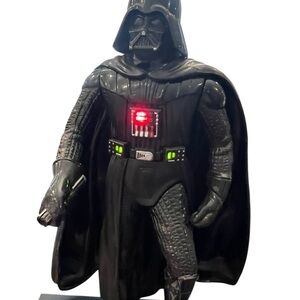 Star Wars Darth Vader Animated Talking Coin Bank 1996 Thinkway Vintage Lights Up